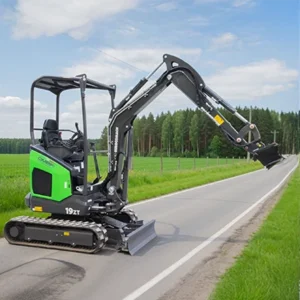 mini escavatore 19 q a noleggio eurocomach, in cantiere ad Alessandria, Genova e Asti