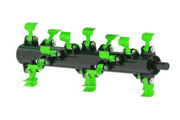 KM2 model rotor, accessory for OMEF TE9DF2 excavator mulcher, still life photo on a transparent background